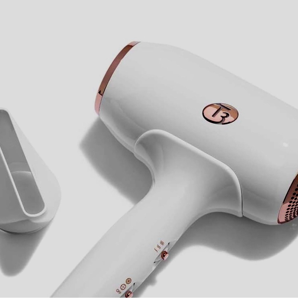 T3 Luxe White and Rose Gold Hair Dryer